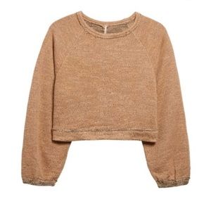 Free People Jade Cropped Pullover Sweater